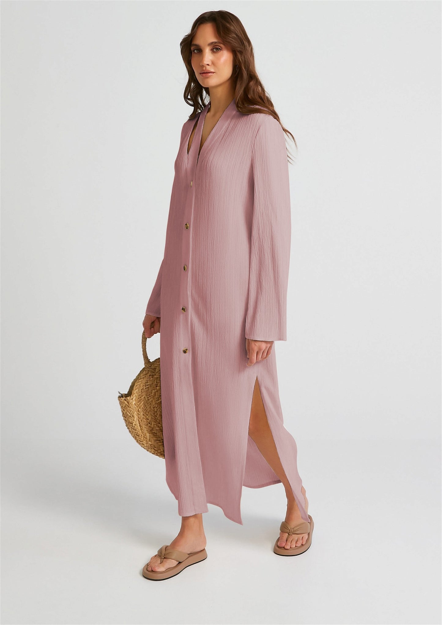Baby Pink Oyster Crush Dress