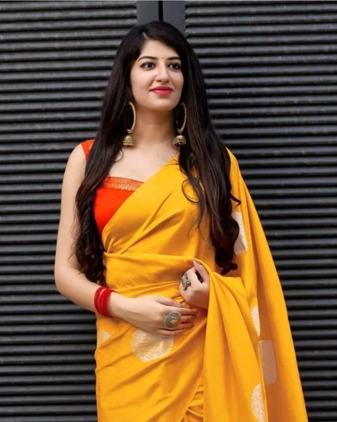 Yellow and Red Silk Saree with Rich Pallu