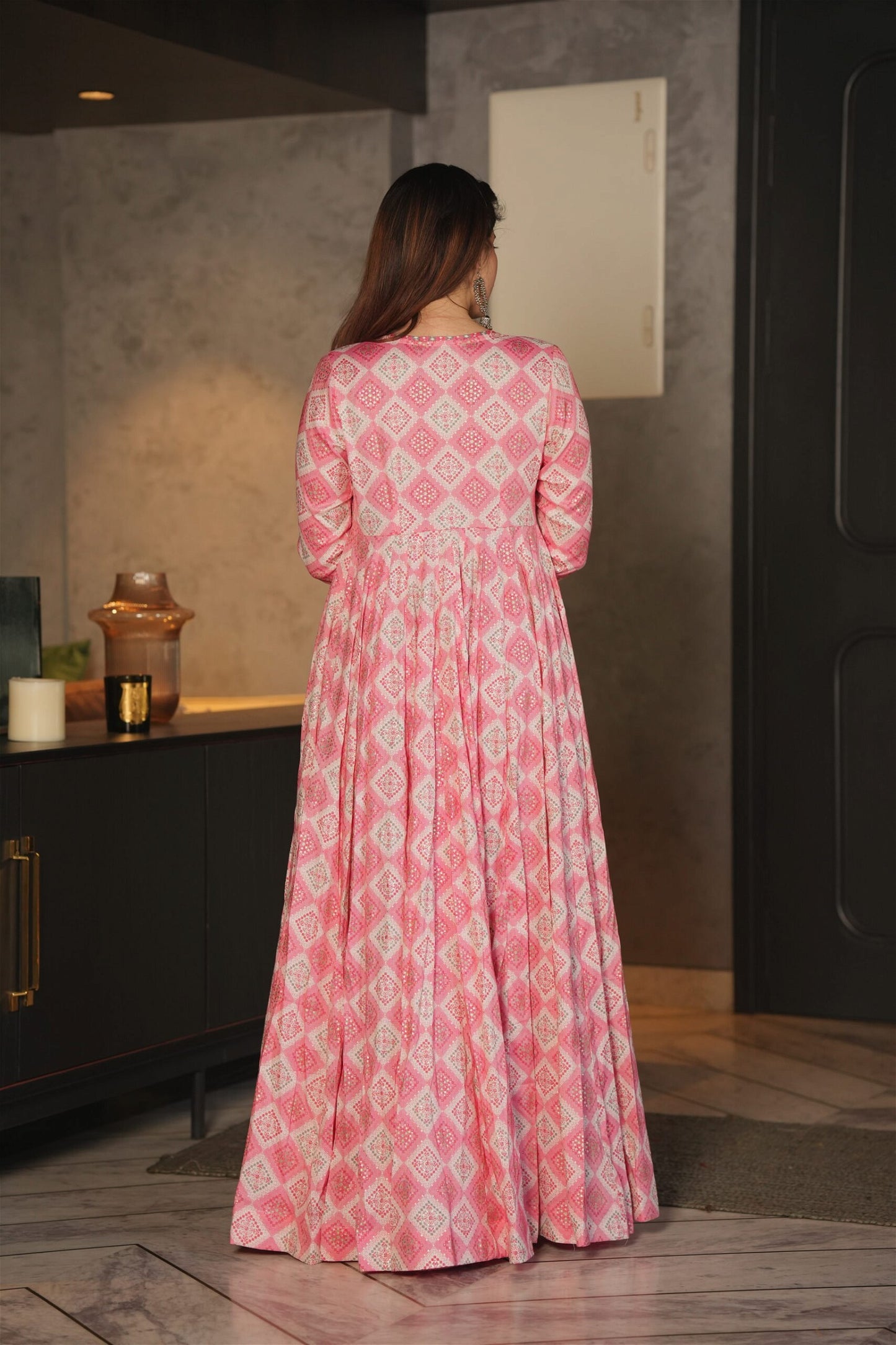 Barbie Pink Koti Style Palazzo Suit with Shrug