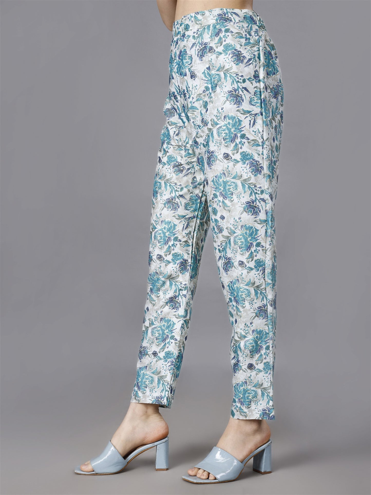 Printed Blue Shirt & Trousers Set