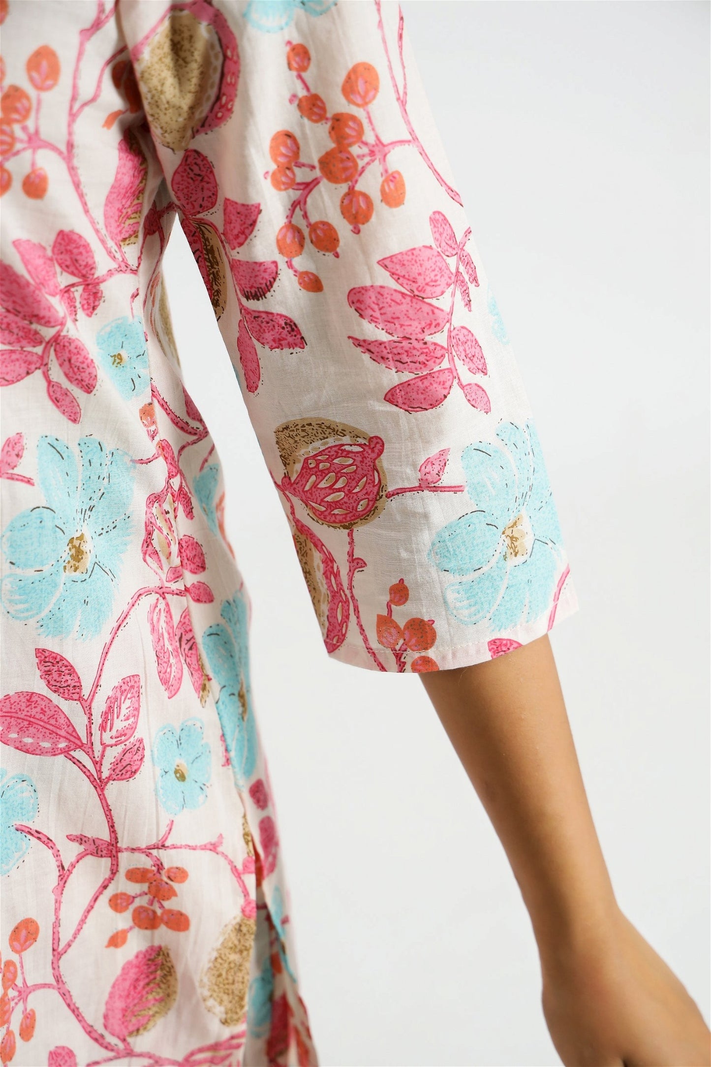 Floral Printed Pink Designer Co-ord Set