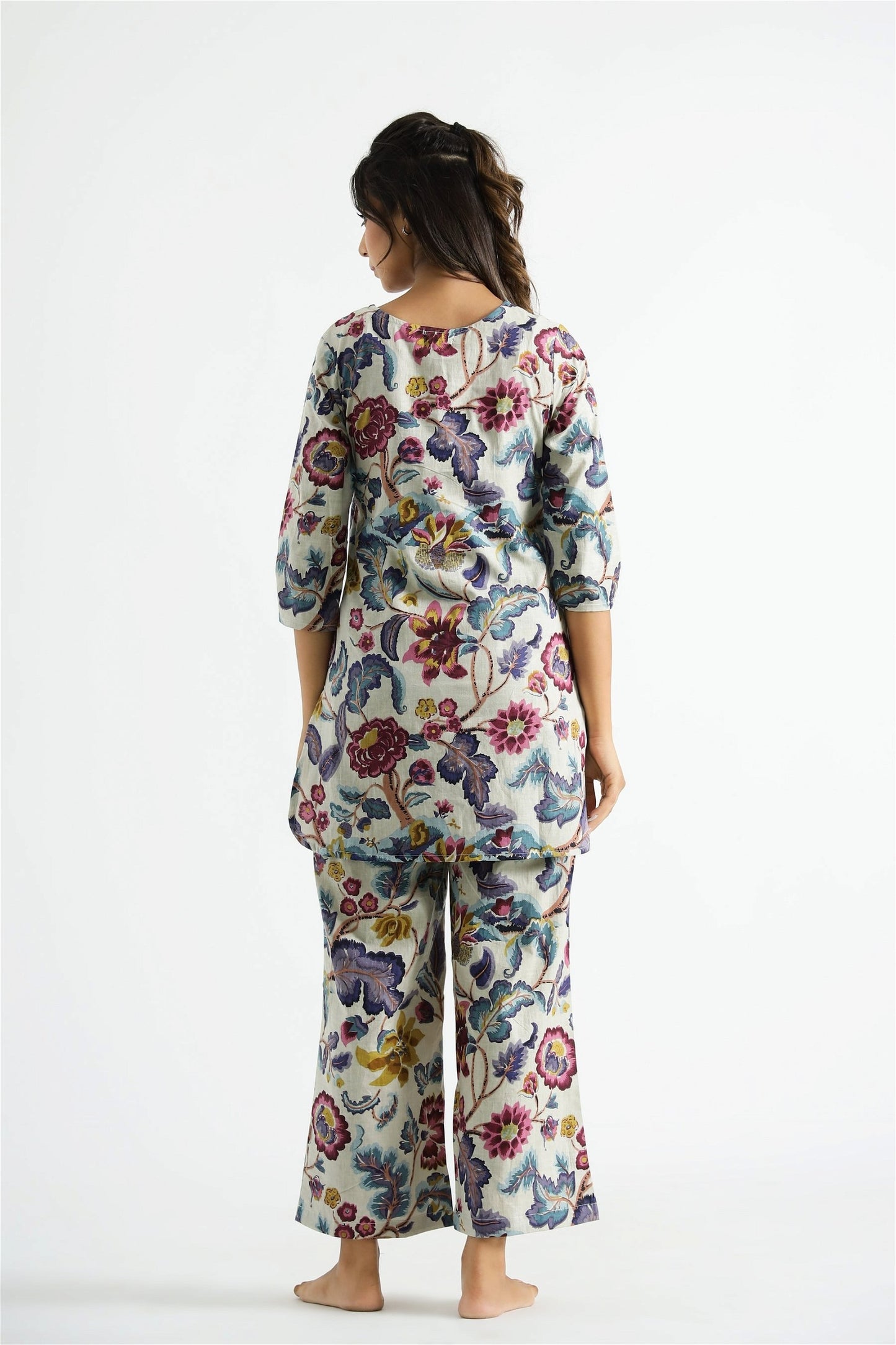 Multi Coloured Cotton Rayon Casual Set